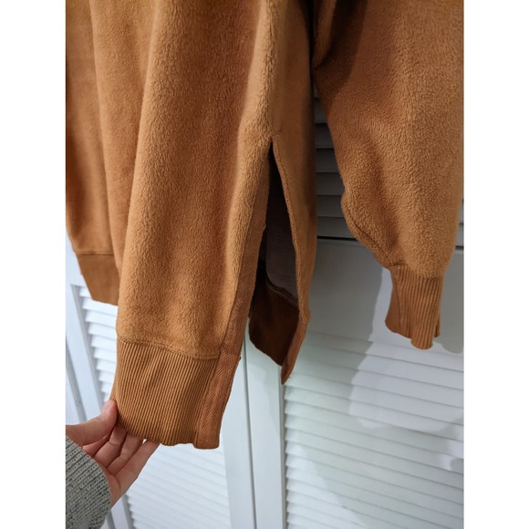 Aerie Fleece Oversized Crewneck Orange Small - Picture 4 of 4